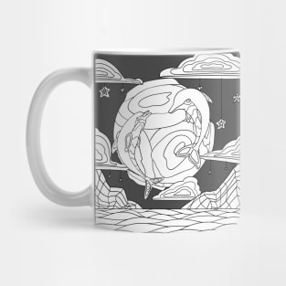 Dolphins in the sky Mug